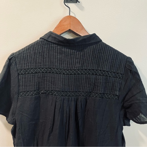 New Brass and Roe by Called to Surf Black Addy Tiered Dress Knee Length Sz Large - Picture 4 of 6